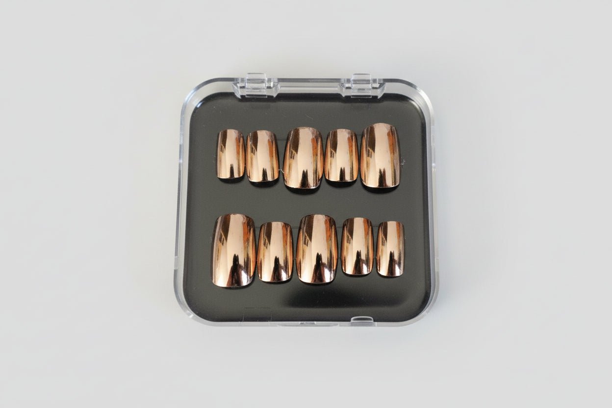 Metallic gold press on nails - Tula Rose