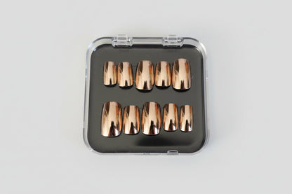 Metallic gold press on nails - Tula Rose
