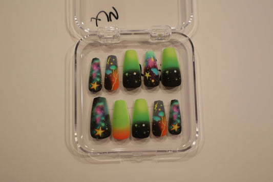 Neon press on nails - Tula Rose